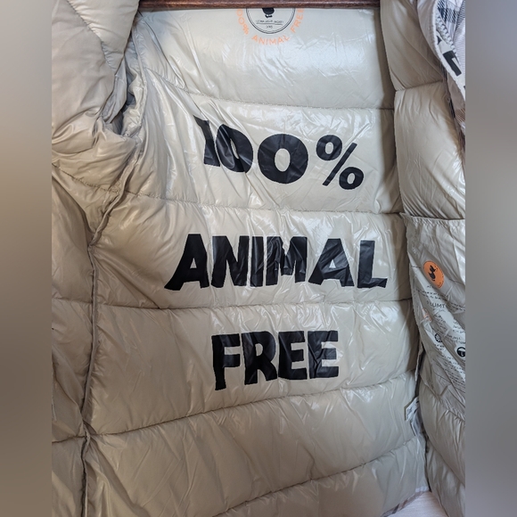 SAVE THE DUCK Brown Gray Black Plaid Puffer Coat Jacket 0 XS Rare - Picture 7 of 13